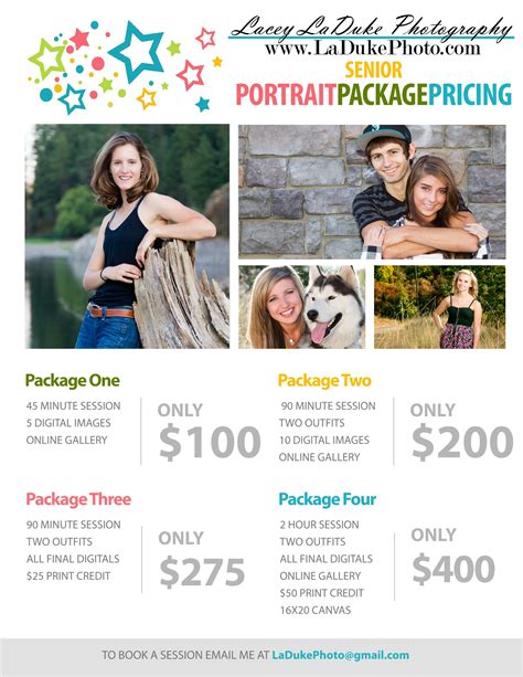 Senior Photo Prices